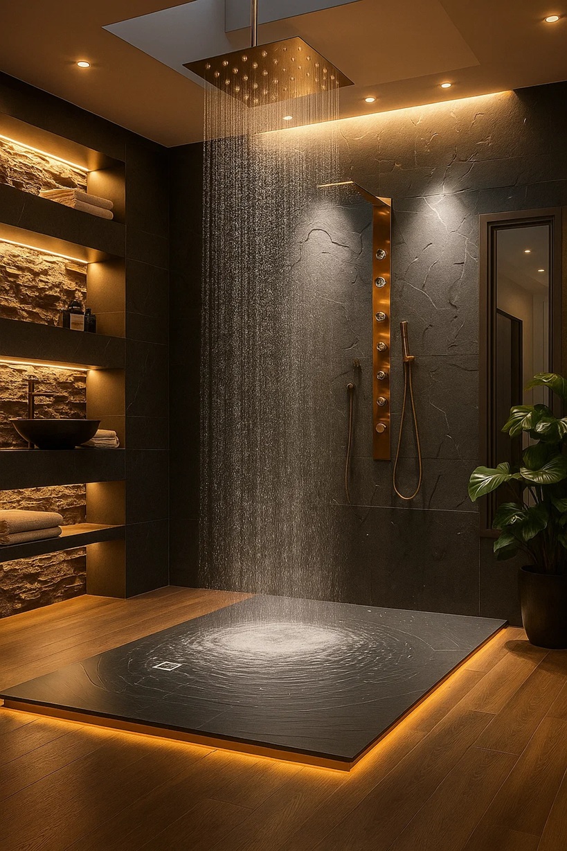 Calm shower environment