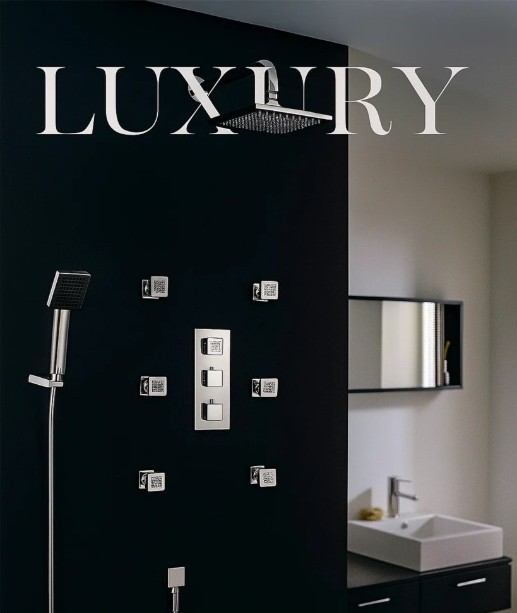 Luxury hotel shower branding