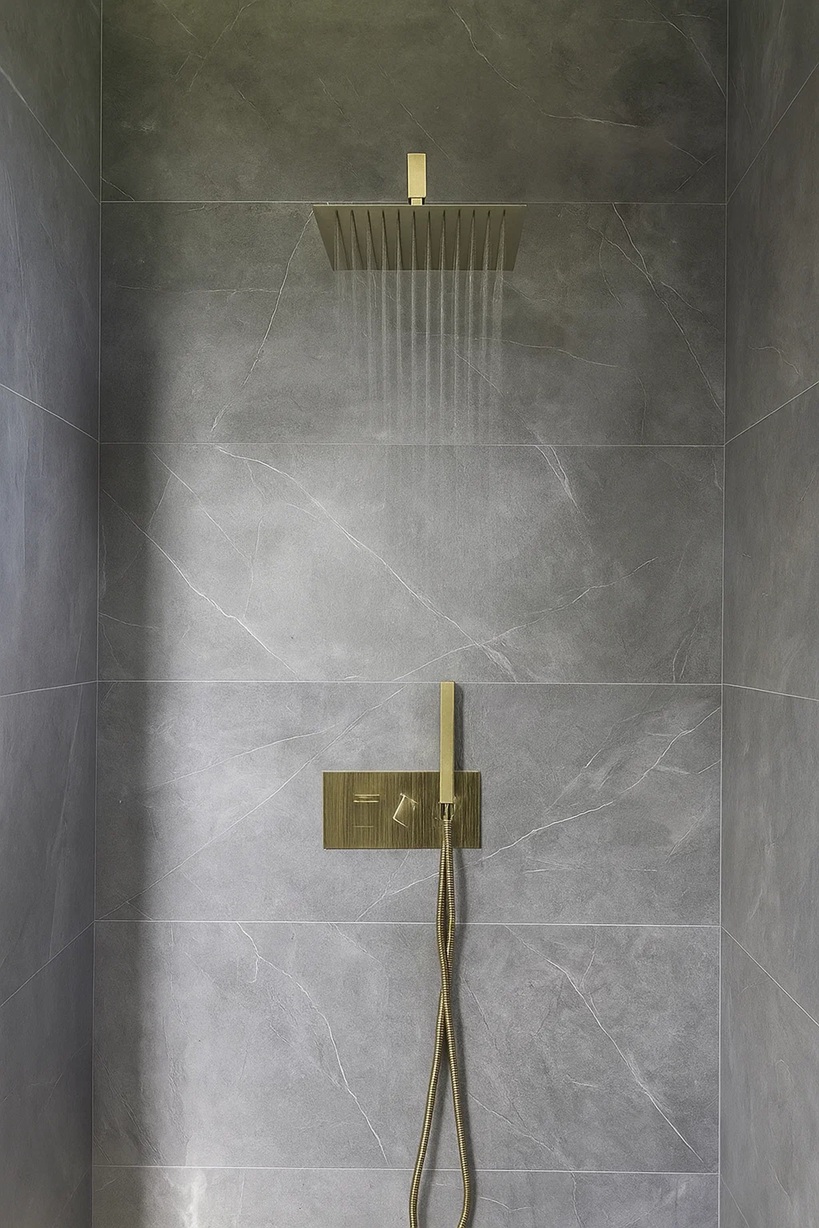 Brushed metal finish