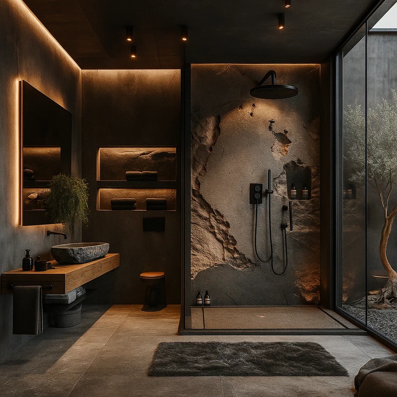 Luxury shower ambiance