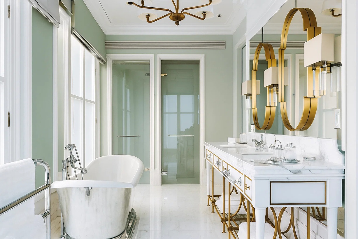 The Langham spa-style shower