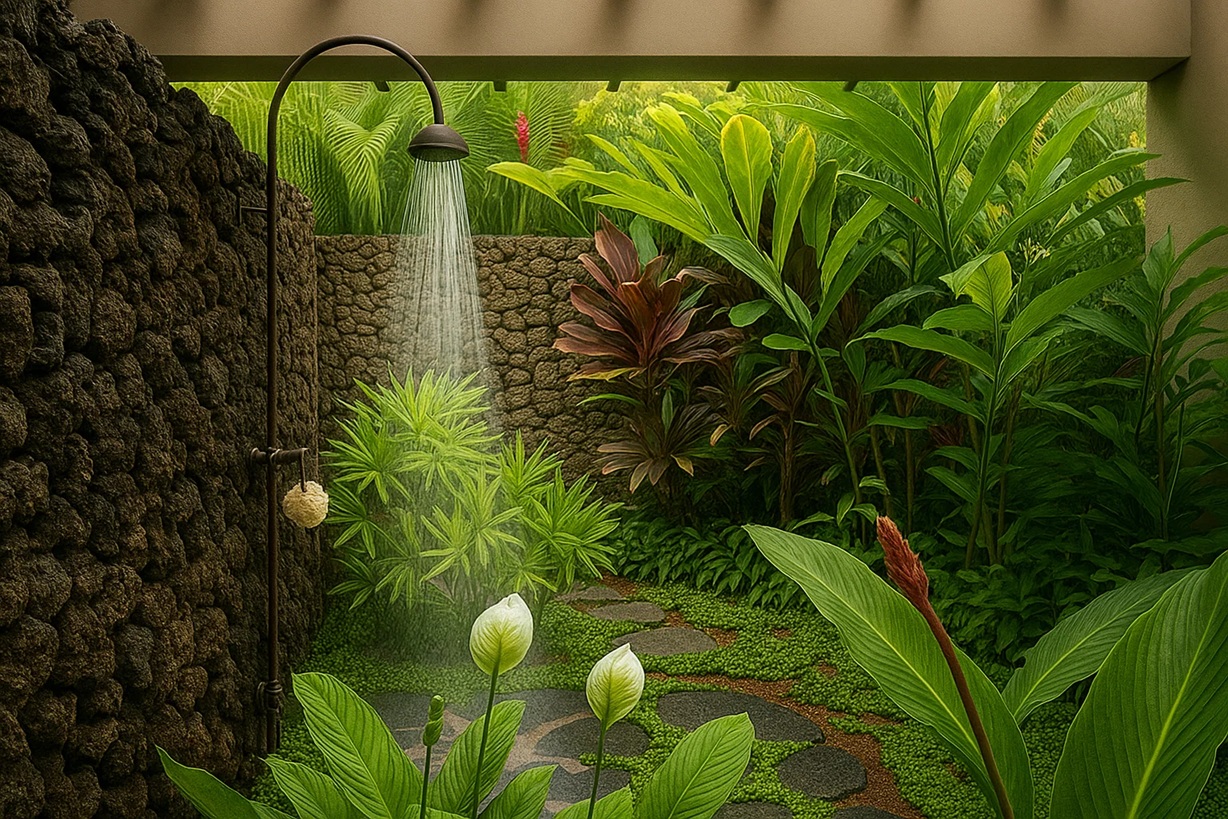 Eco minimalist shower design