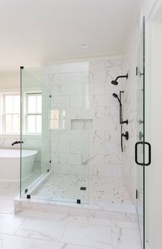 Clean, bright shower with emphasis on water clarity