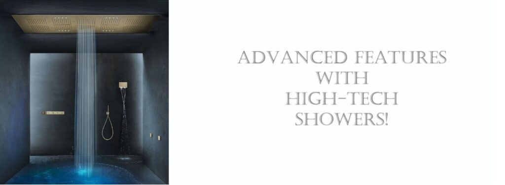 High-tech shower concept with multiple spray modes