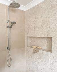 Minimalist modern shower with glass and chrome detailing