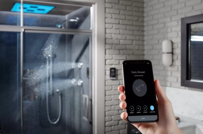 Shower system layout concept with multiple outputs